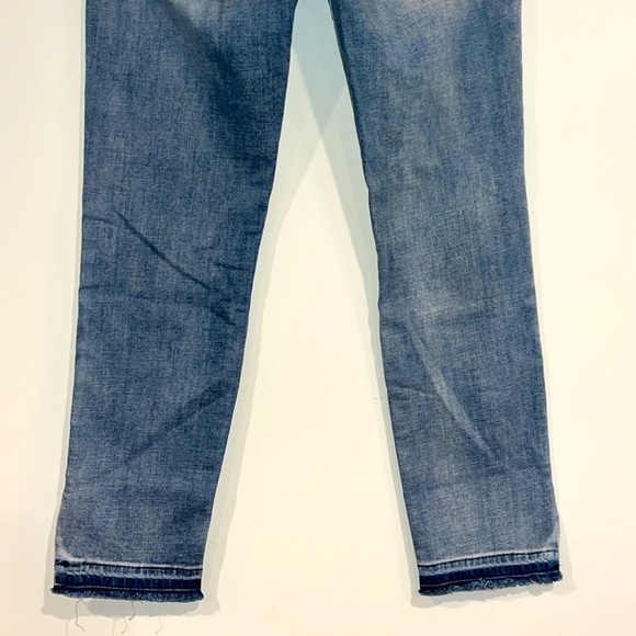 DEAR JOHN Straight Jeans Raw Hem Distressed Palm Spring Light Wash Denim EUC - Picture 8 of 9